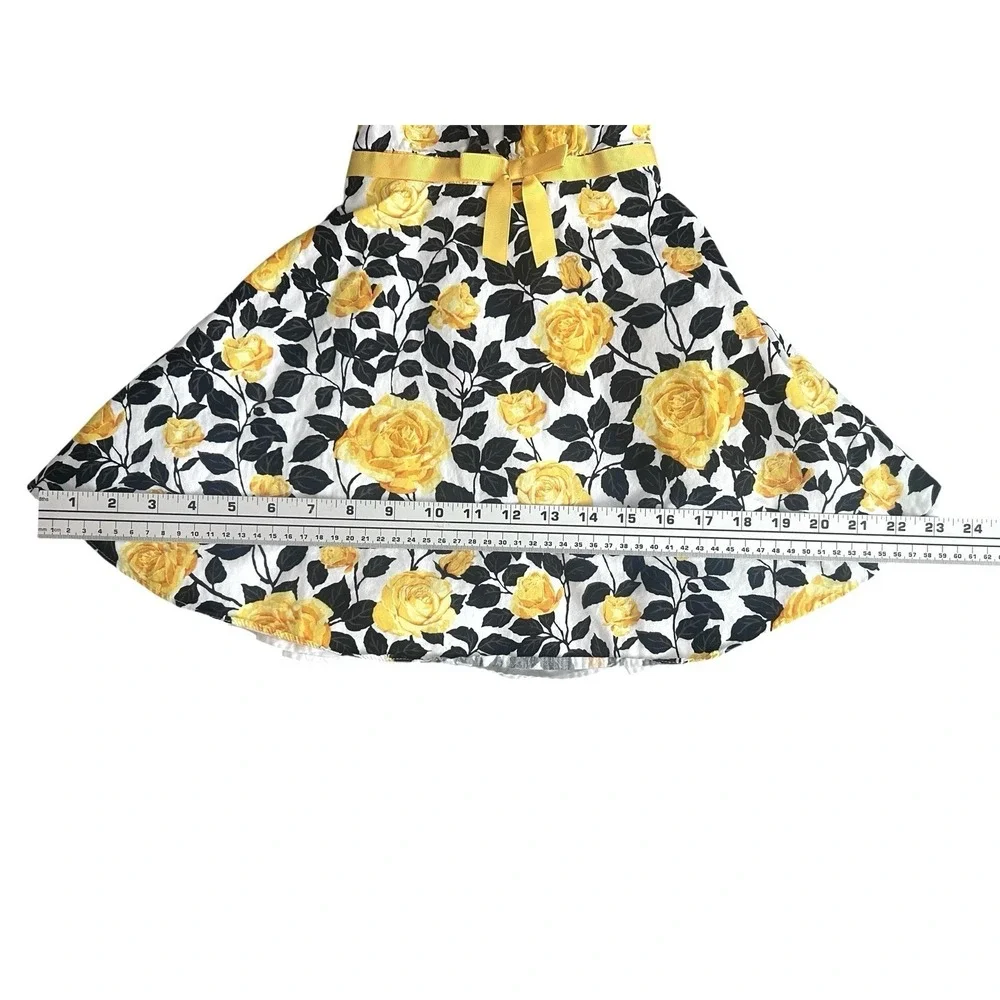 Bonnie Jean Dress Yellow Floral Rose Girls 3T Lined Bow Spring Easter Bloomcore‎